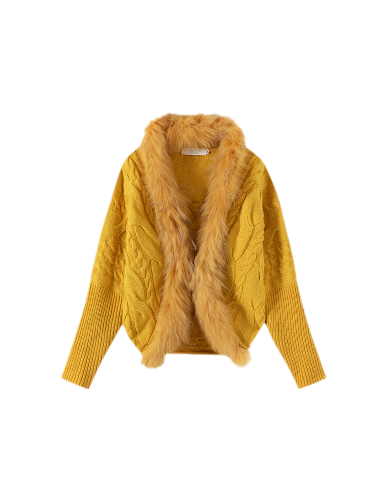 Cable Knit Batwing Wool Cardigan