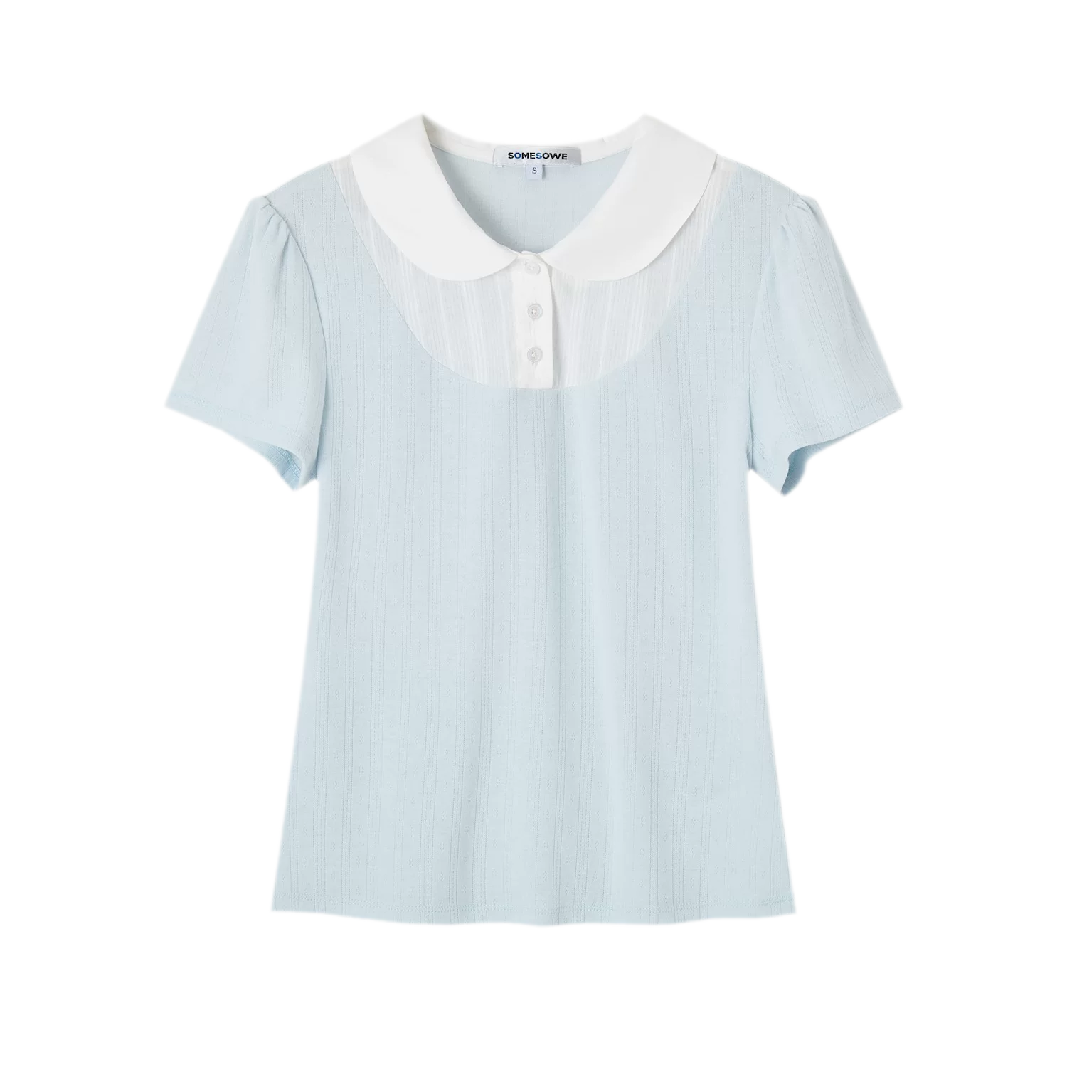Faux Layered Collar T-Shirt