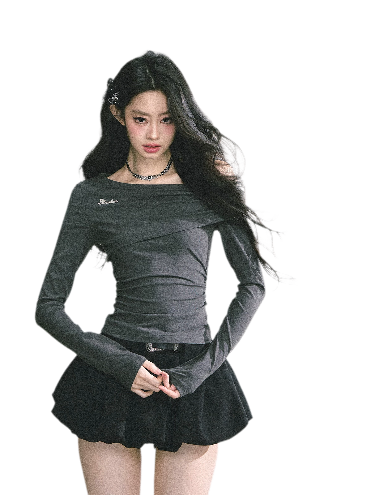 Lace Cutout Shoulder Tee