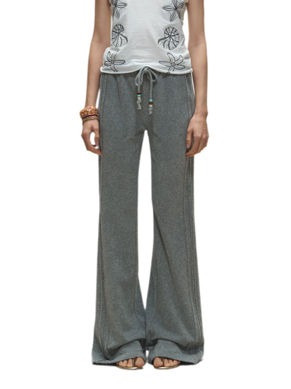 Relaxed Fit Flared Casual Pants