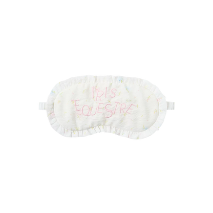 French Ruffle Embroidered Sleep Eye Mask
