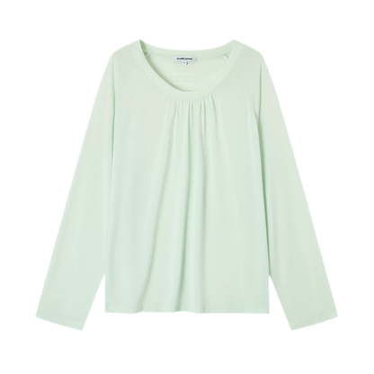 V-Neck Ruched Long Tee