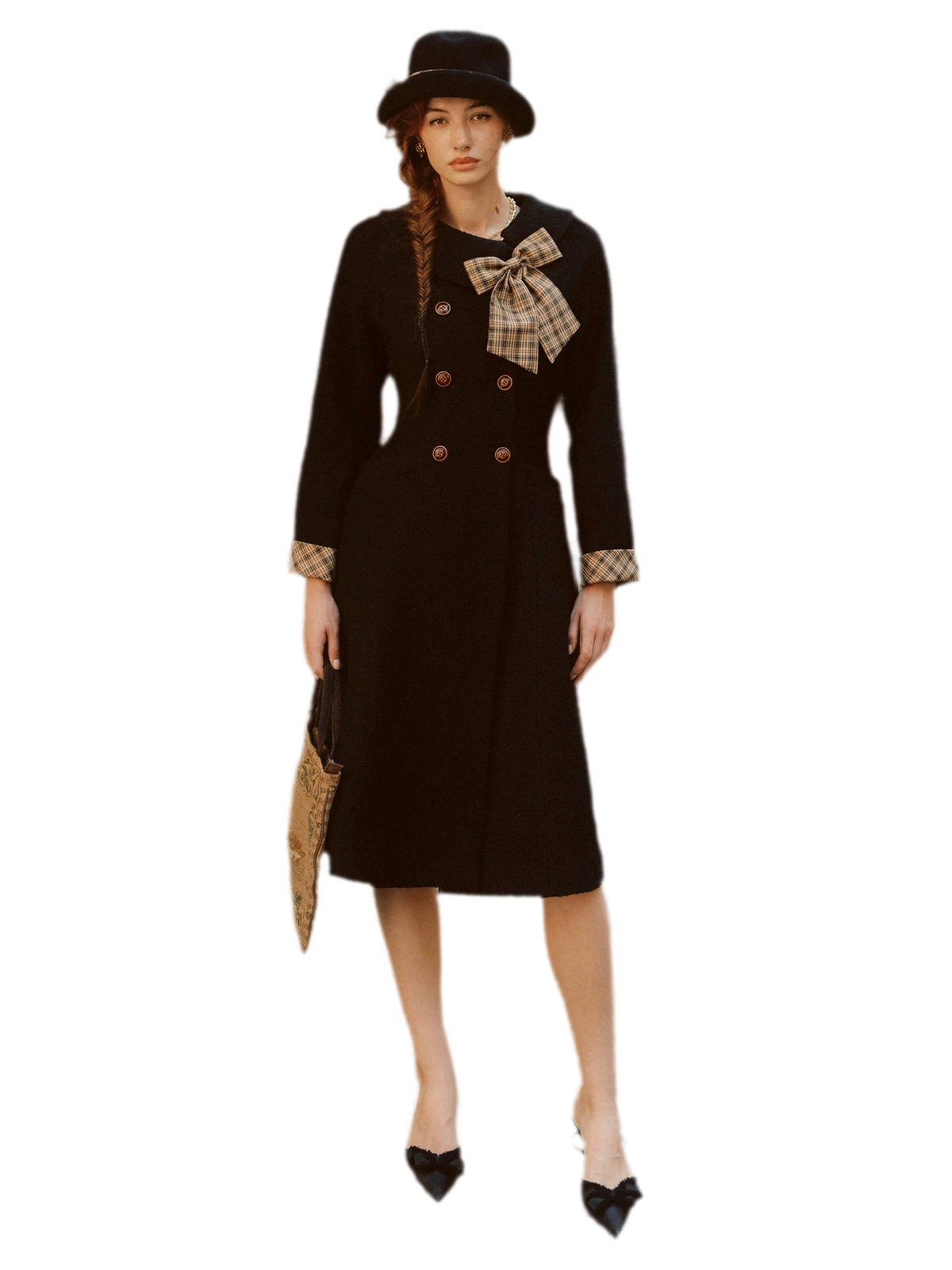 Twill Wool A-Line Coat