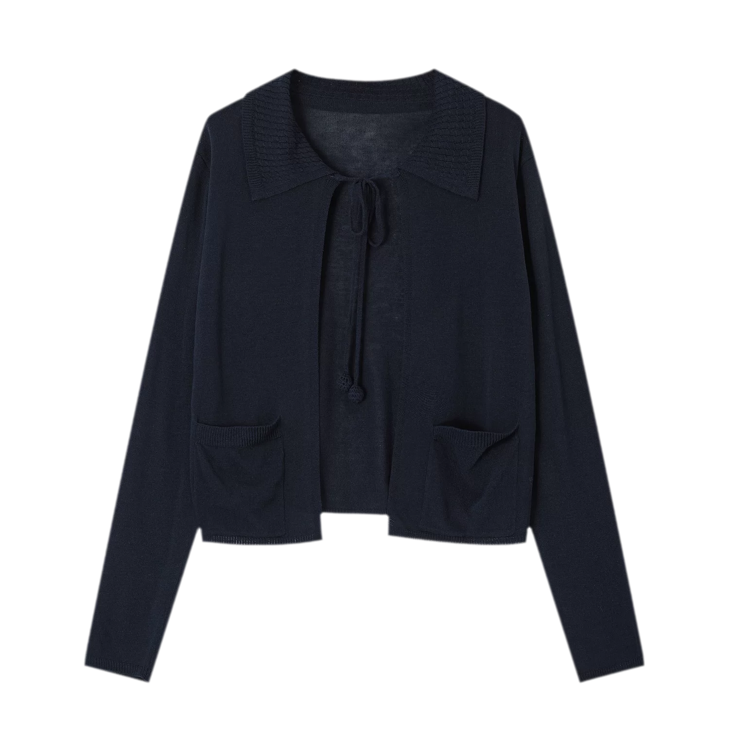 Tie-Front Knit Cardigan