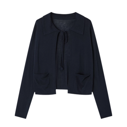 Tie-Front Knit Cardigan