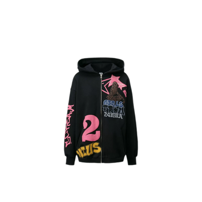 Appliqué Oversize Hoodie Pants Set