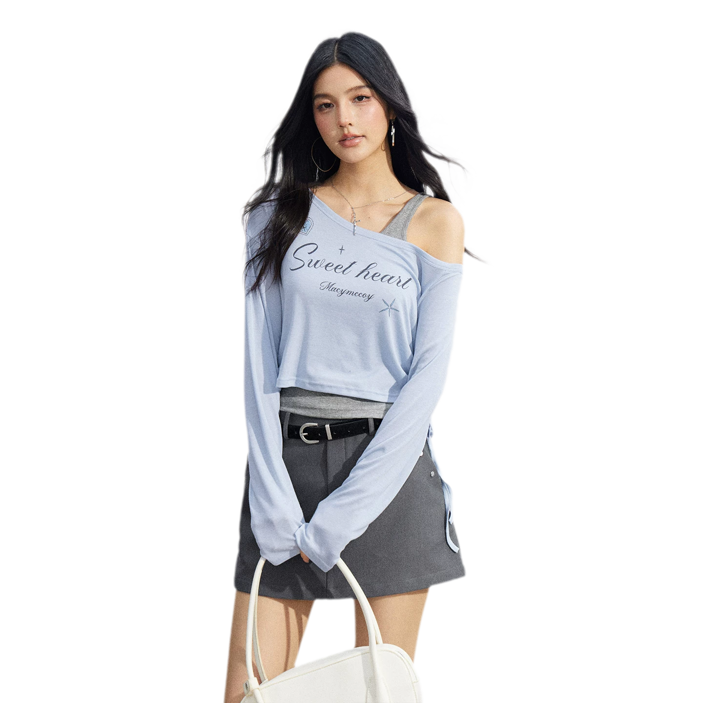 Layered One-Shoulder Top