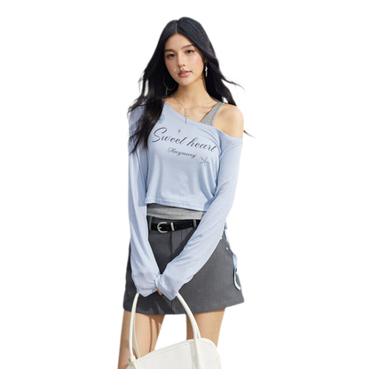 Layered One-Shoulder Top