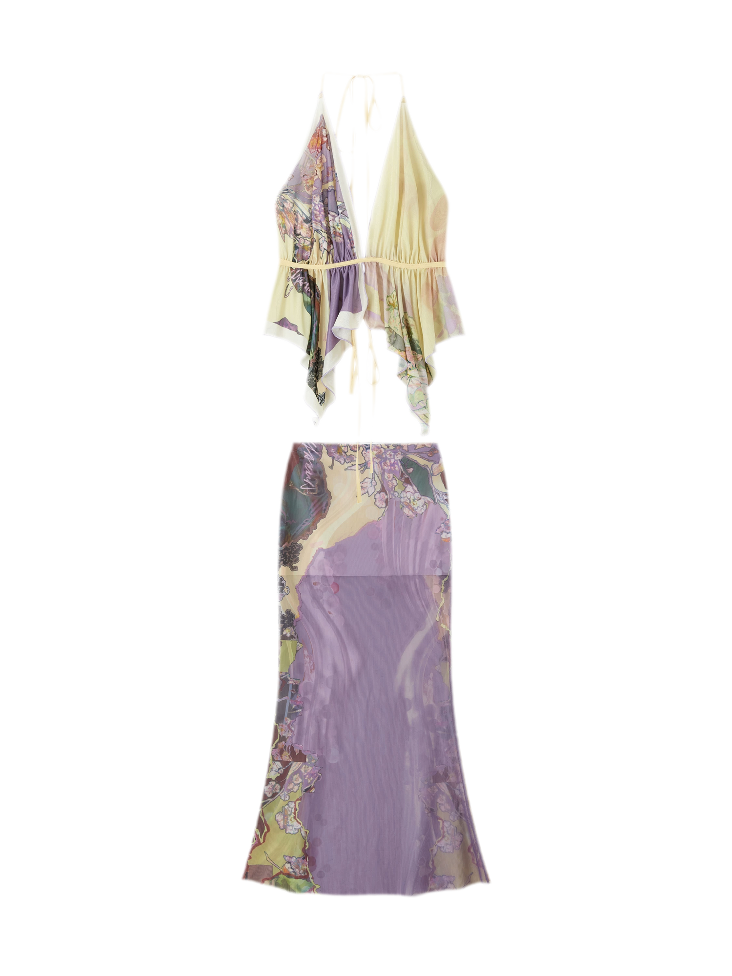 Island Climate Printed Mesh Camisole &amp; Skirt Set