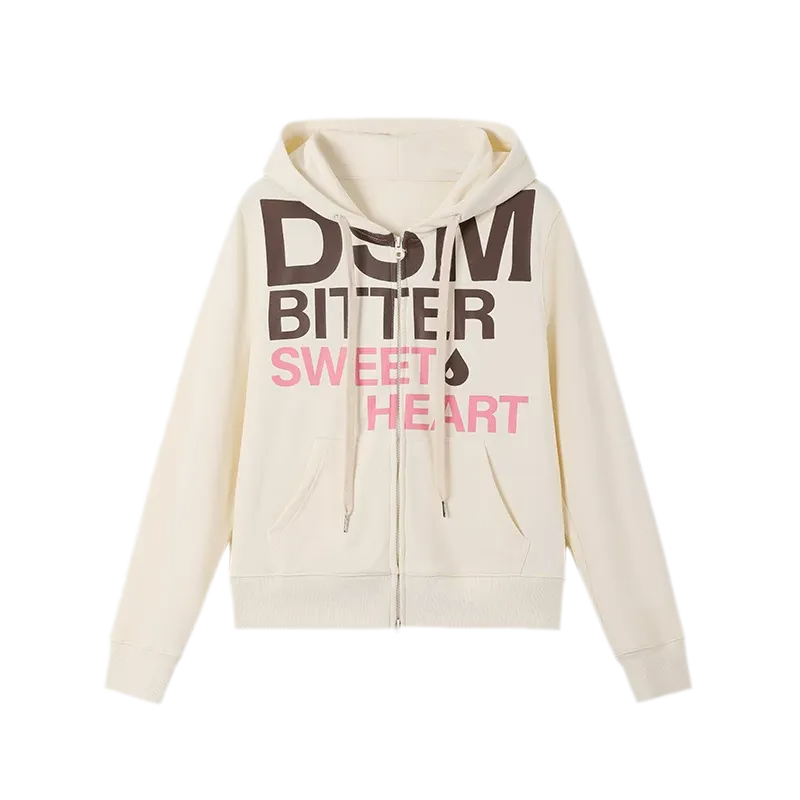 Graphic Logo Fitted Hoodie
