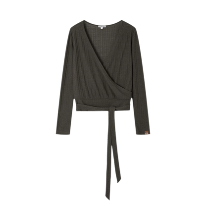 Wrap Tie Knit Top