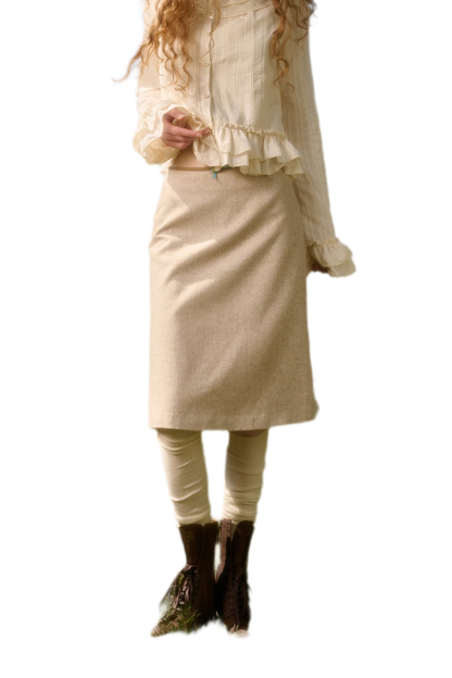 Ensemble chemise à volants et jupe en coton