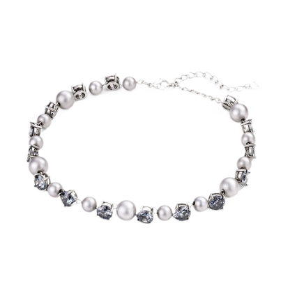 Vintage Bowknot &amp; Zircon Layered Choker