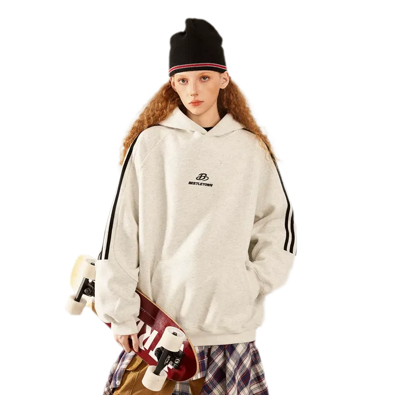 Striped Oversized Pullover Hoodie
