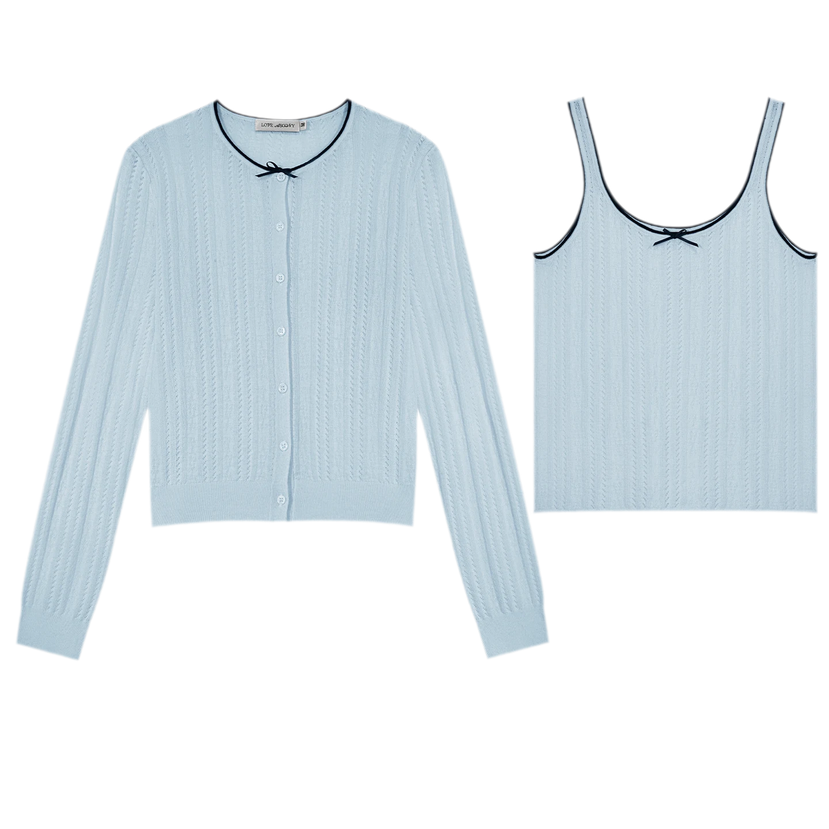 Wool-Blend Bow Knit Set