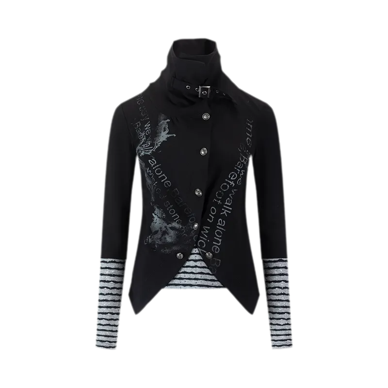 Reverse Stripe Punk Cardigan