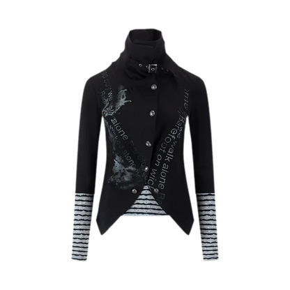 Reverse Stripe Punk Cardigan