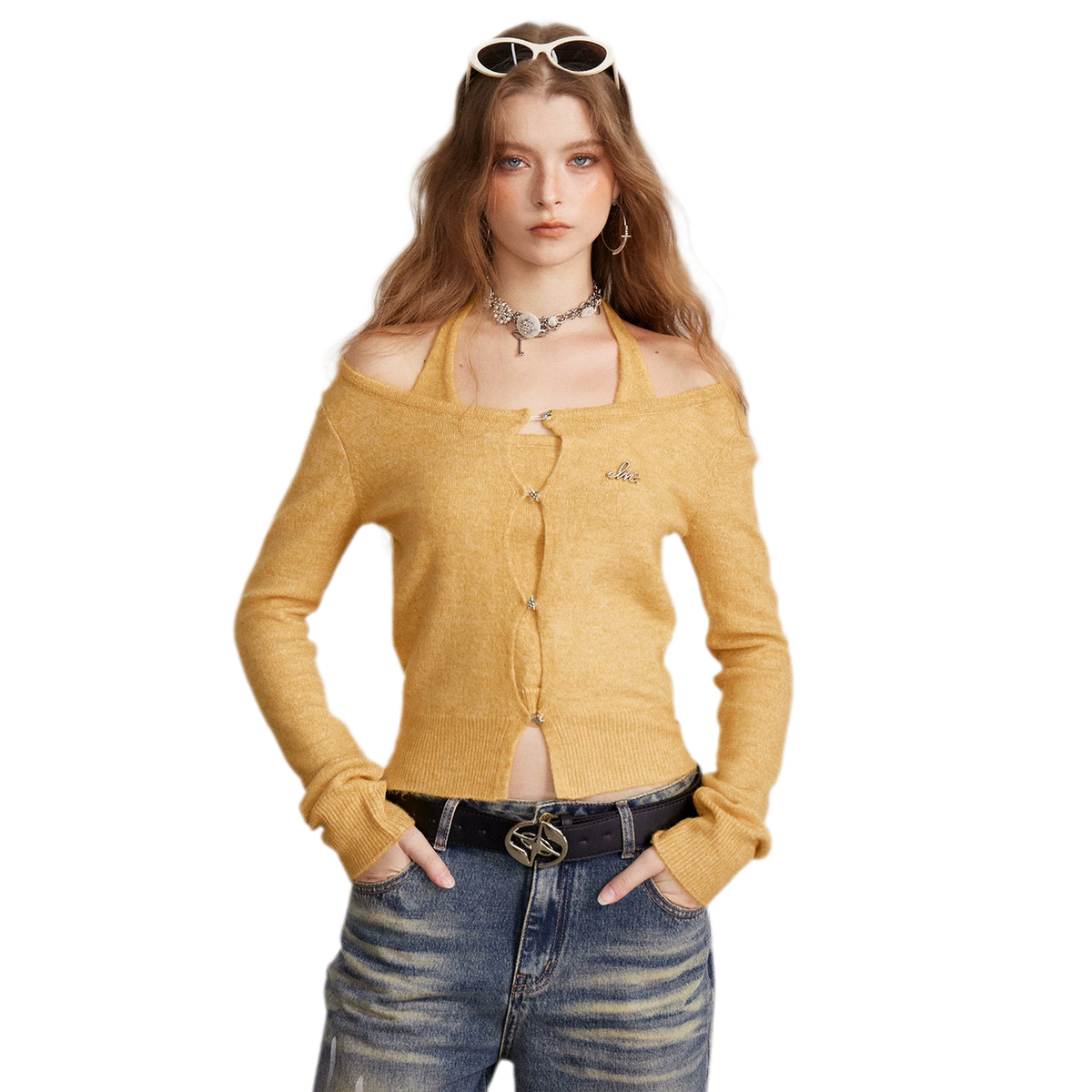 Soft Halter Cropped Cardigan