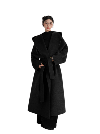 핸드 스티치 숄 칼라 코트