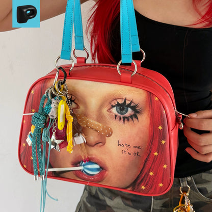 Star Artwork Compact Crossbody Bag