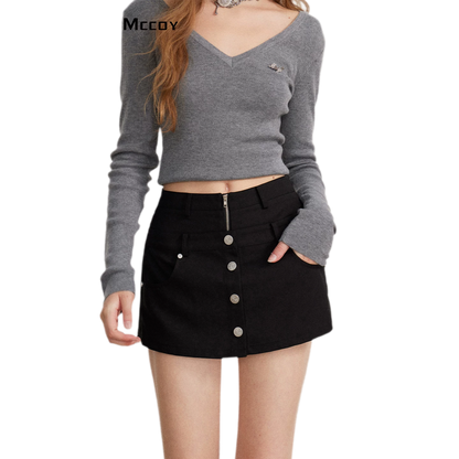 Double-Waist Convertible A-Line Skort