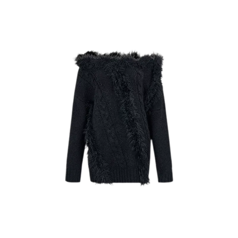 Wool Blend Off-Shoulder Sweater