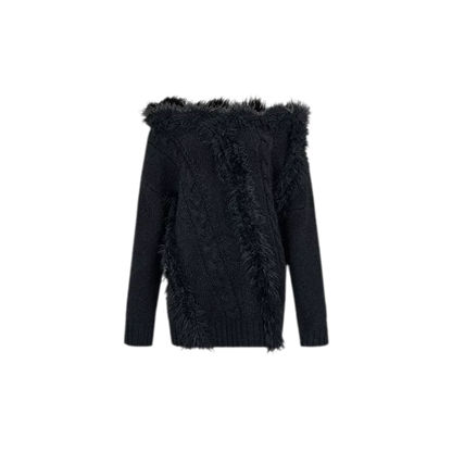Wool Blend Off-Shoulder Sweater