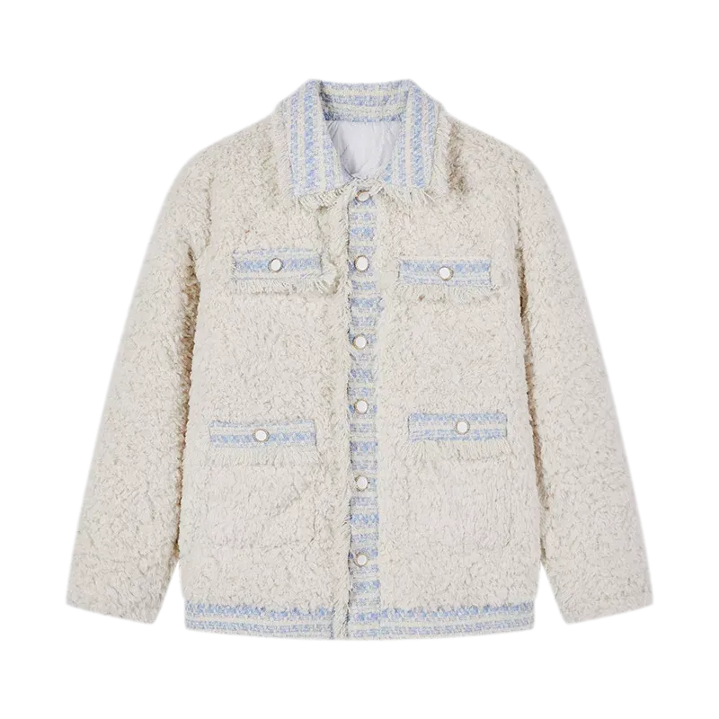 Lamb Fleece Quilted Jacket