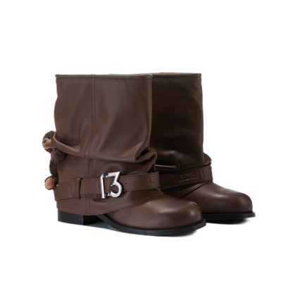 Distressed Slouch Ankle Boots