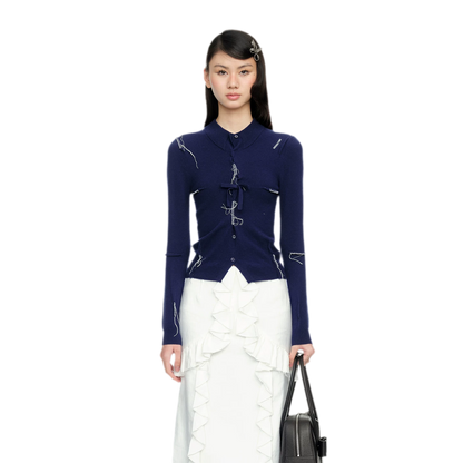 Elegant Knit Top with Pleat Details