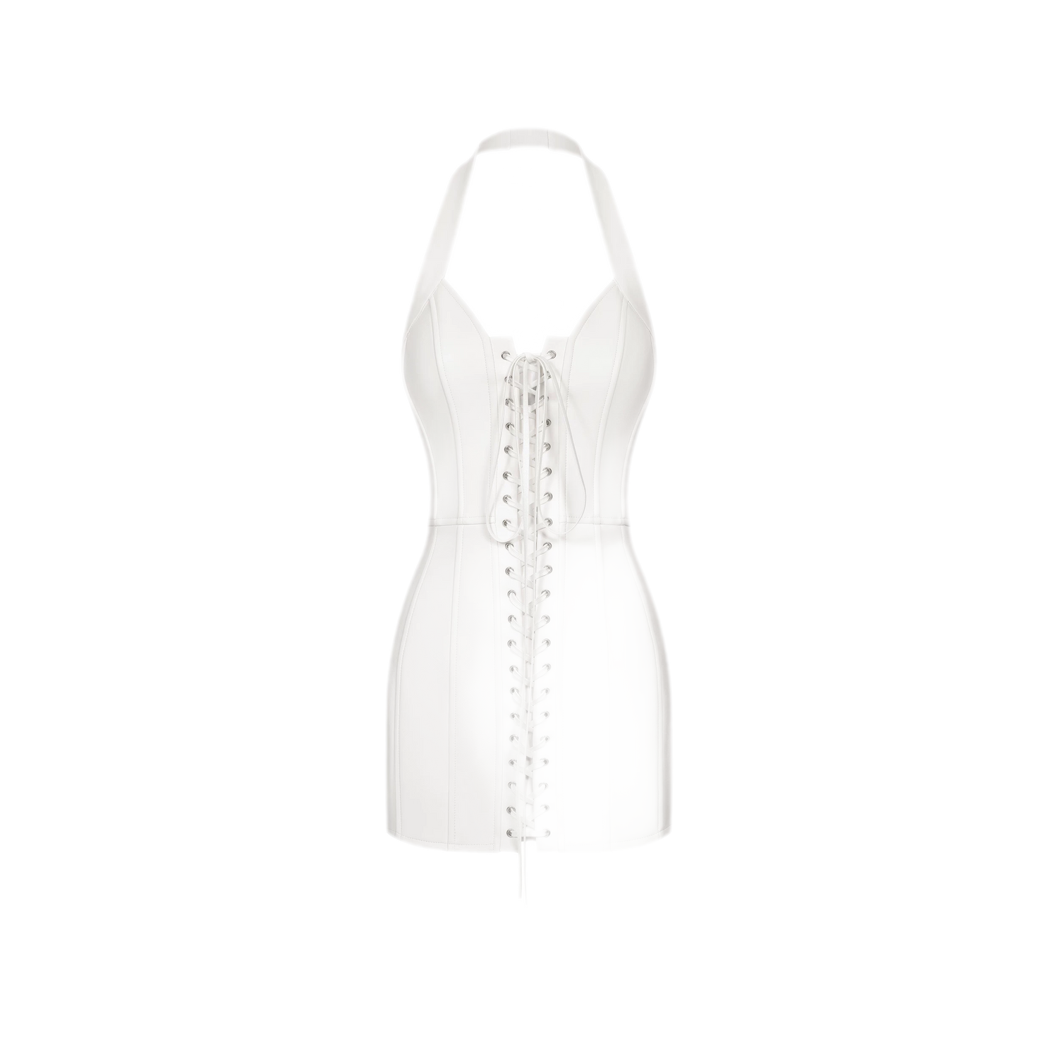 Lace-Up Bodycon Mini Dress