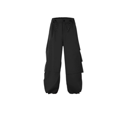 Teflon Wide-Leg Cargo Pants
