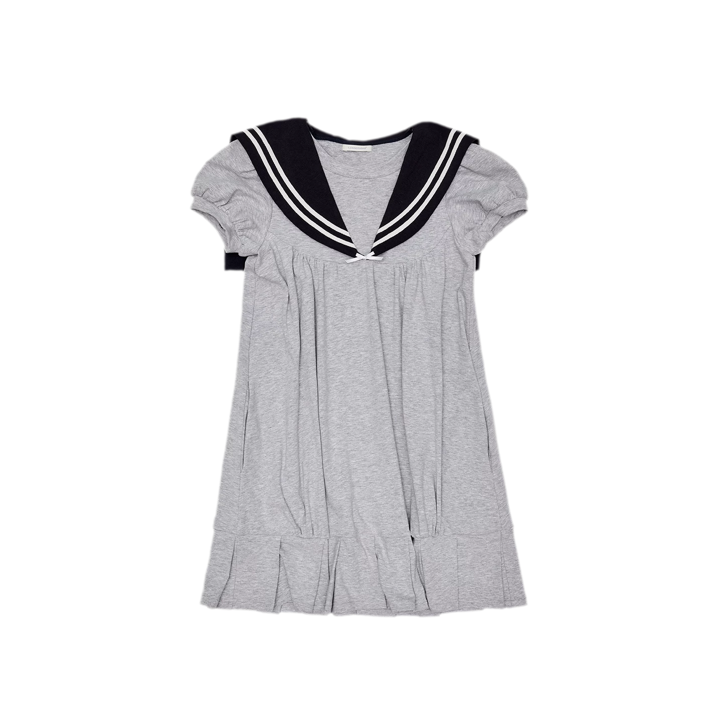 Retro Navy Collar Pleated Dress