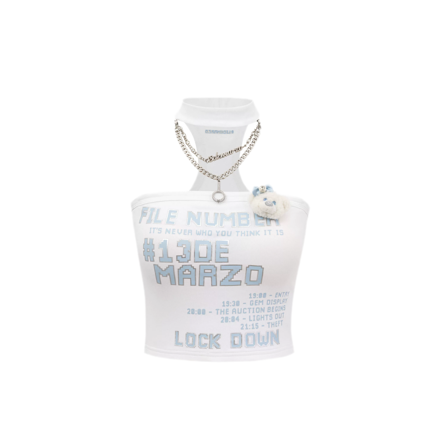 Silver Chain Bustier Top