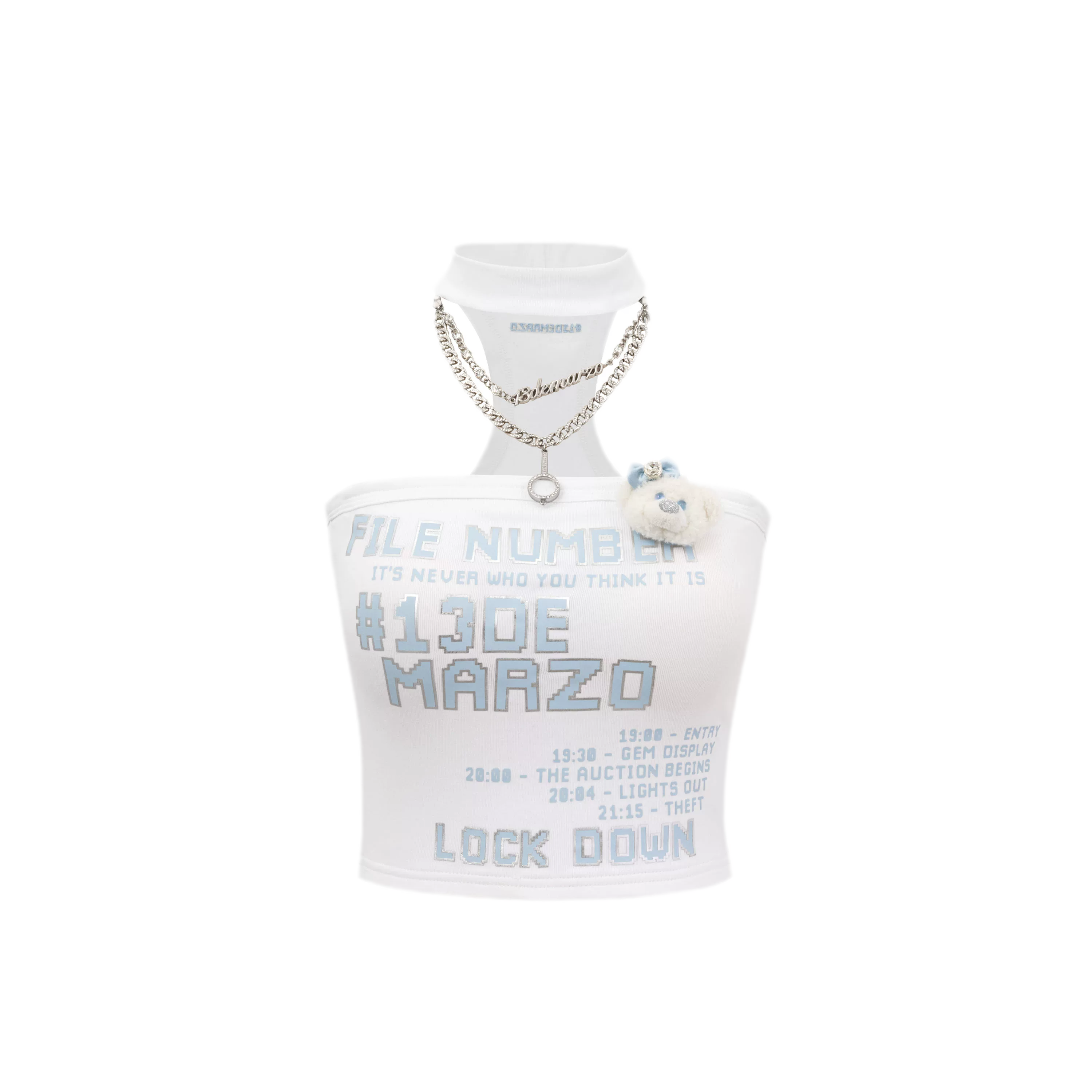 Silver Chain Bustier Top