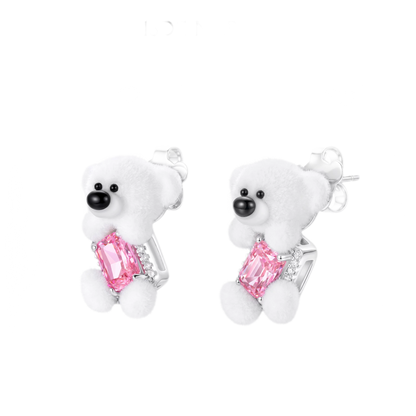 ふわふわジルコンベアスタッドピアス