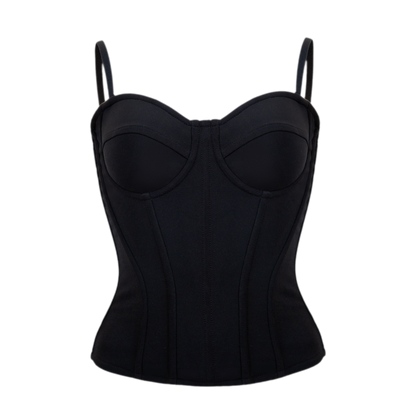 Velvet Boned Corset Top