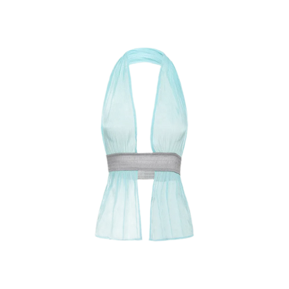 Mesh Halter Backless Top