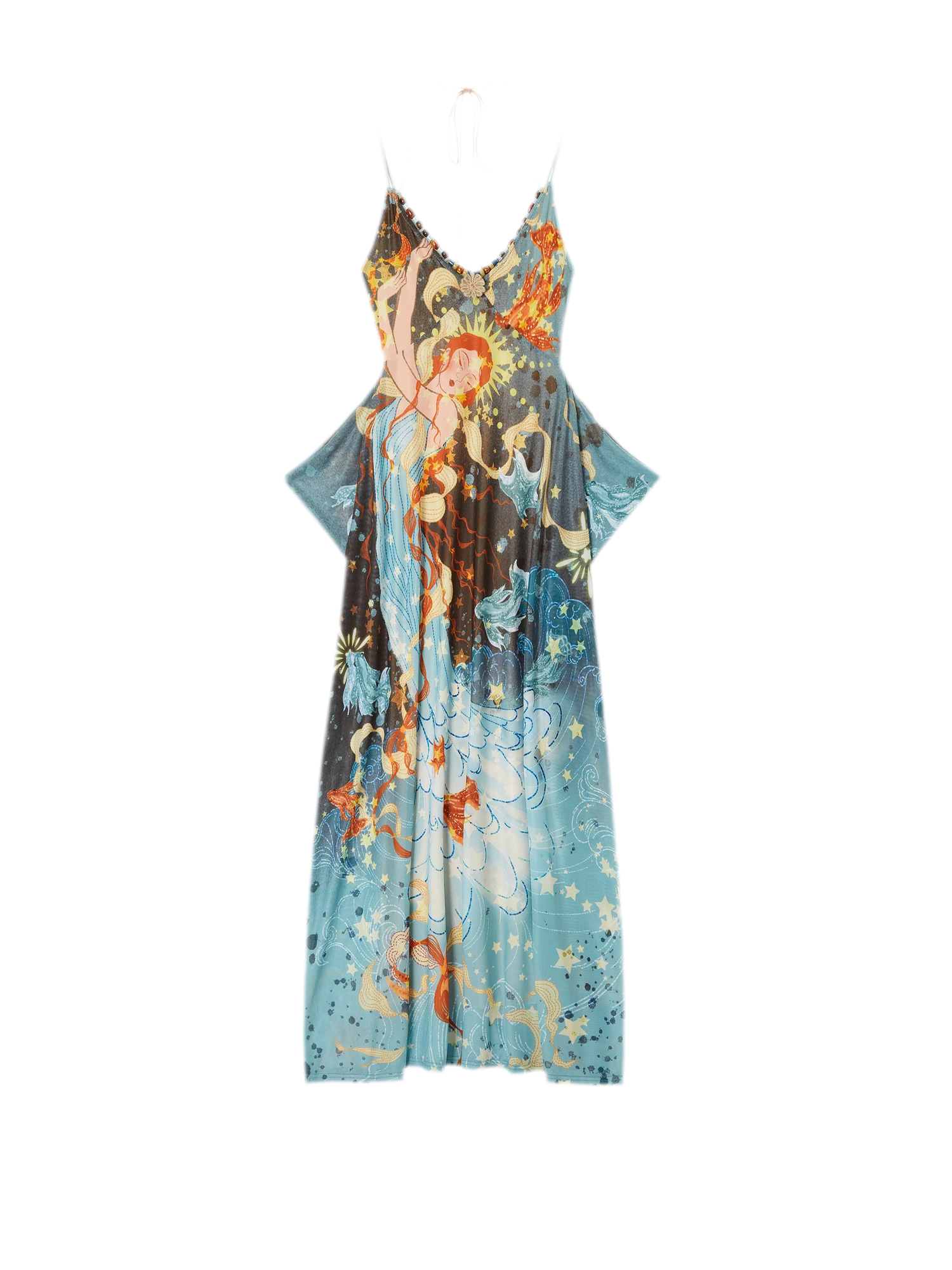 Beaded Floral Cami Dress