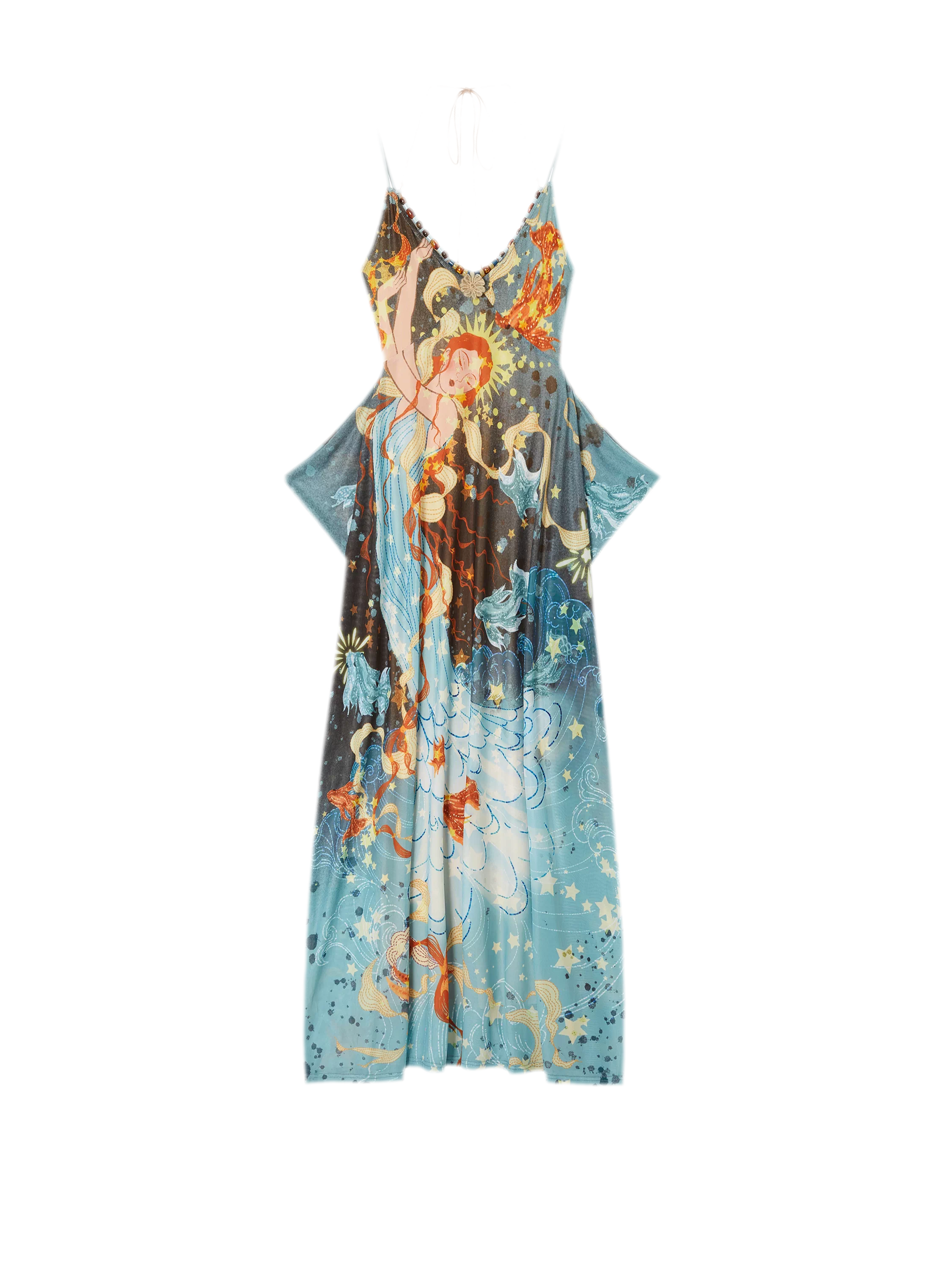 Beaded Floral Cami Dress