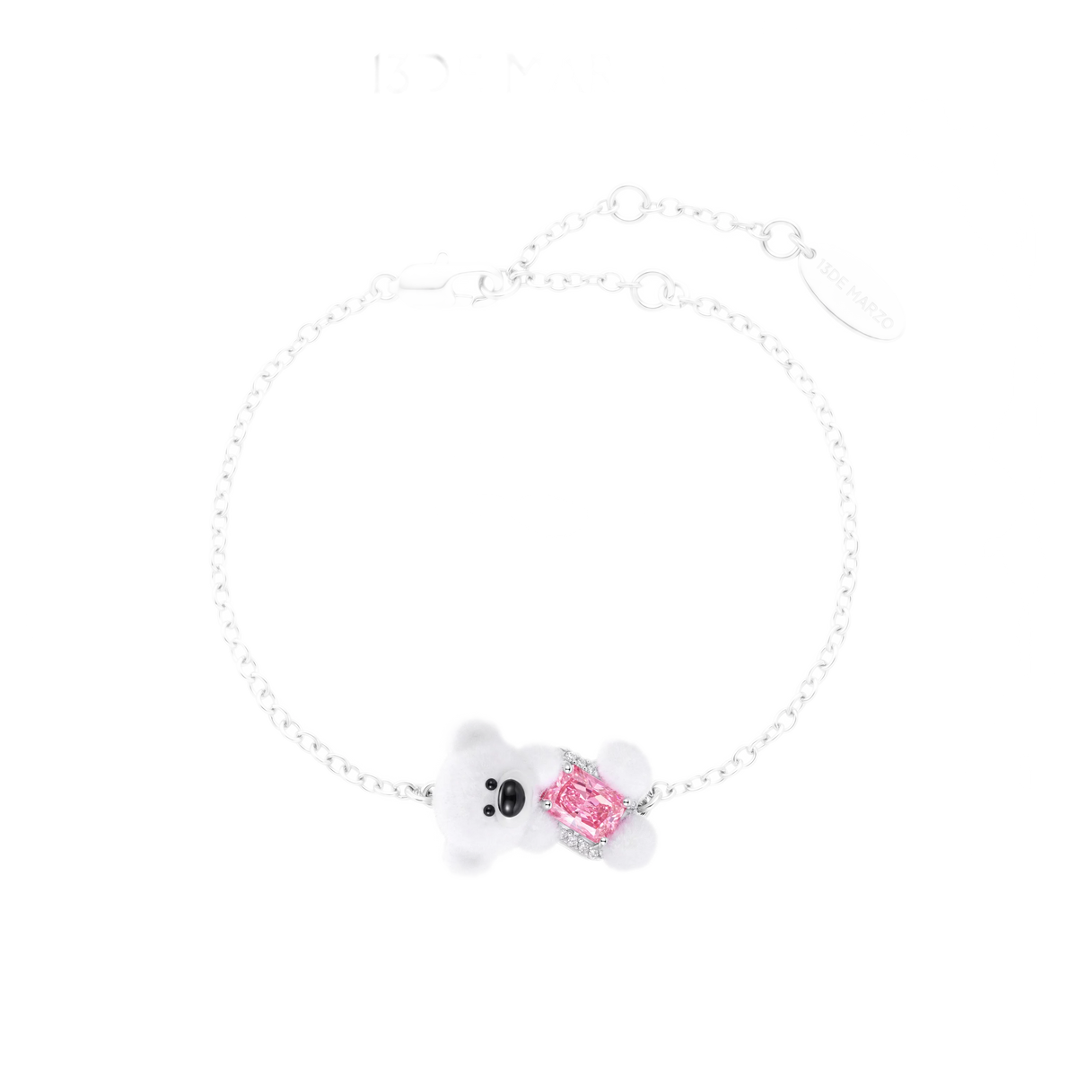 Armband mit beflocktem Zirkonia-Bären