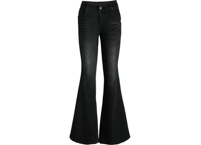 Washed Flare Denim Pants