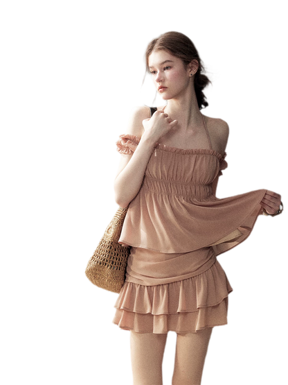 Pleated Chiffon Mini Set