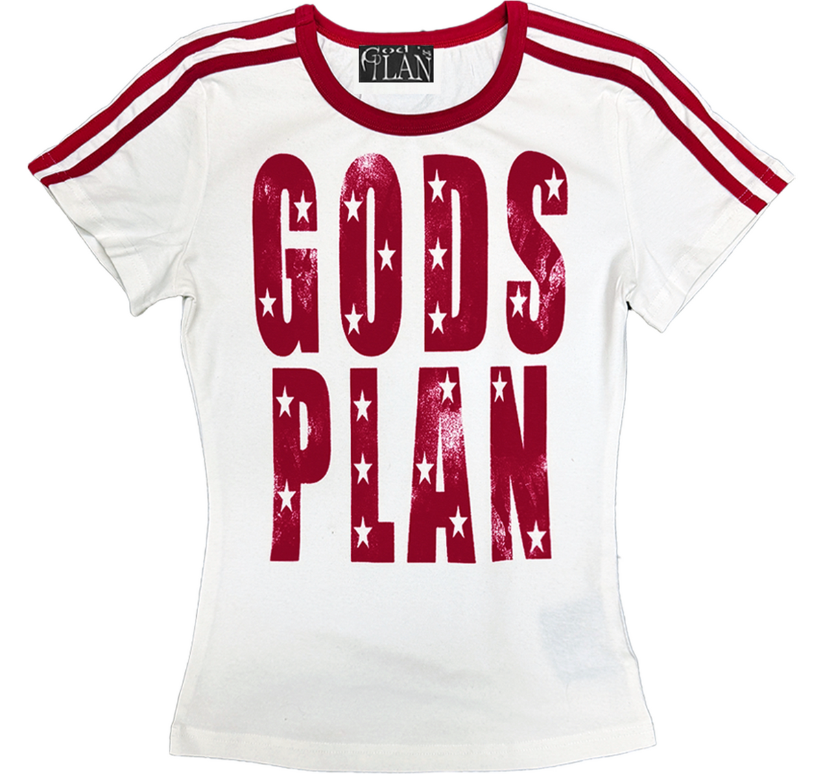 Contrast Ruched Fitted T-Shirt