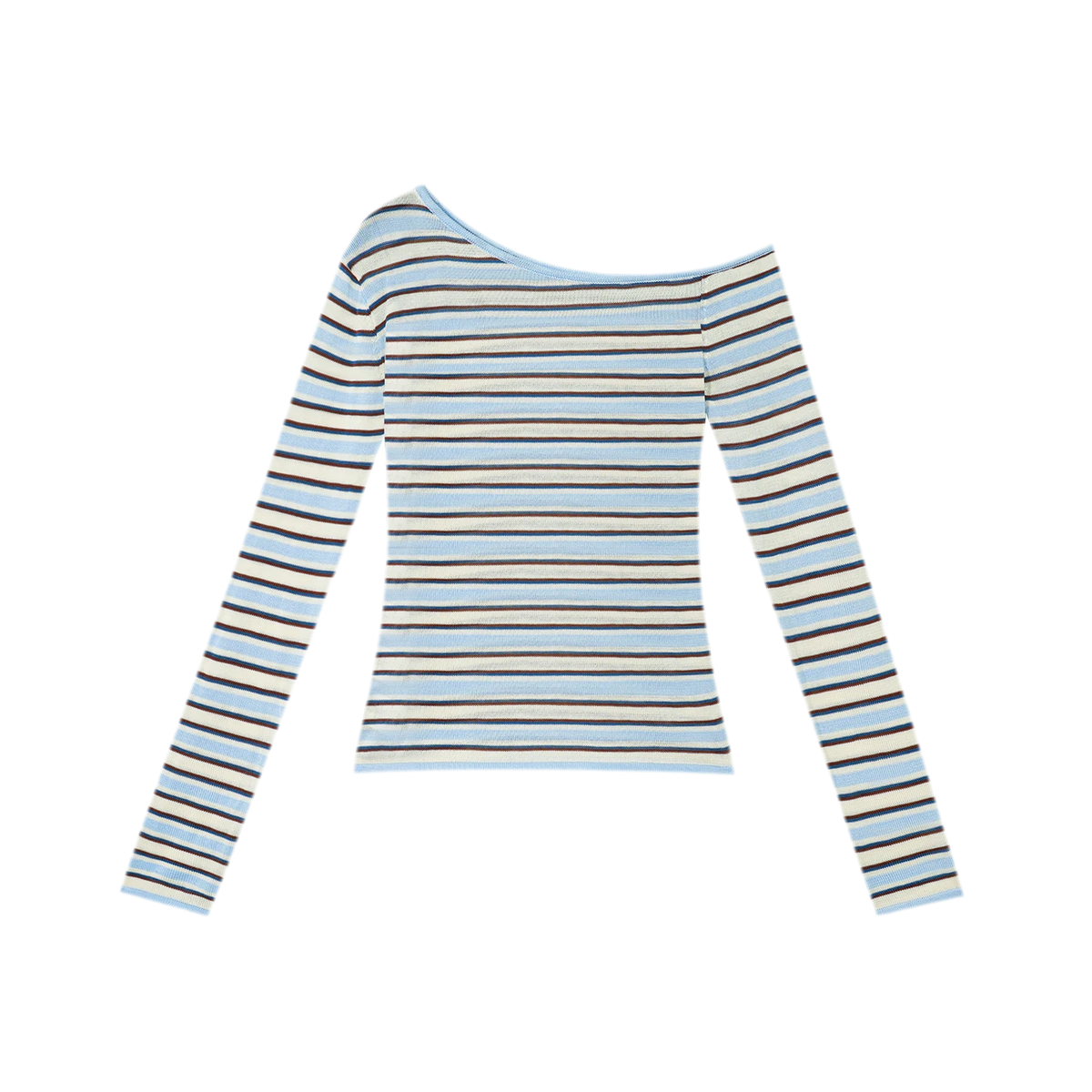 Contrast Stripe Cropped Knit Top