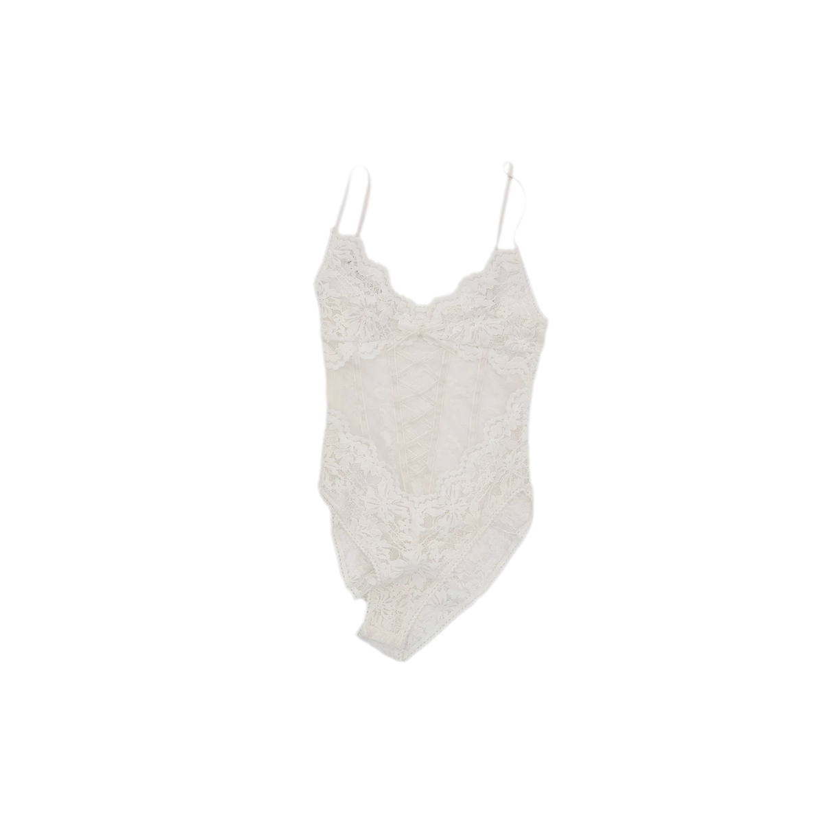 Body sculptant en dentelle floquée