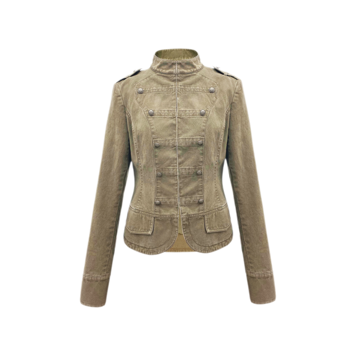 Vintage Cropped Military Jacket