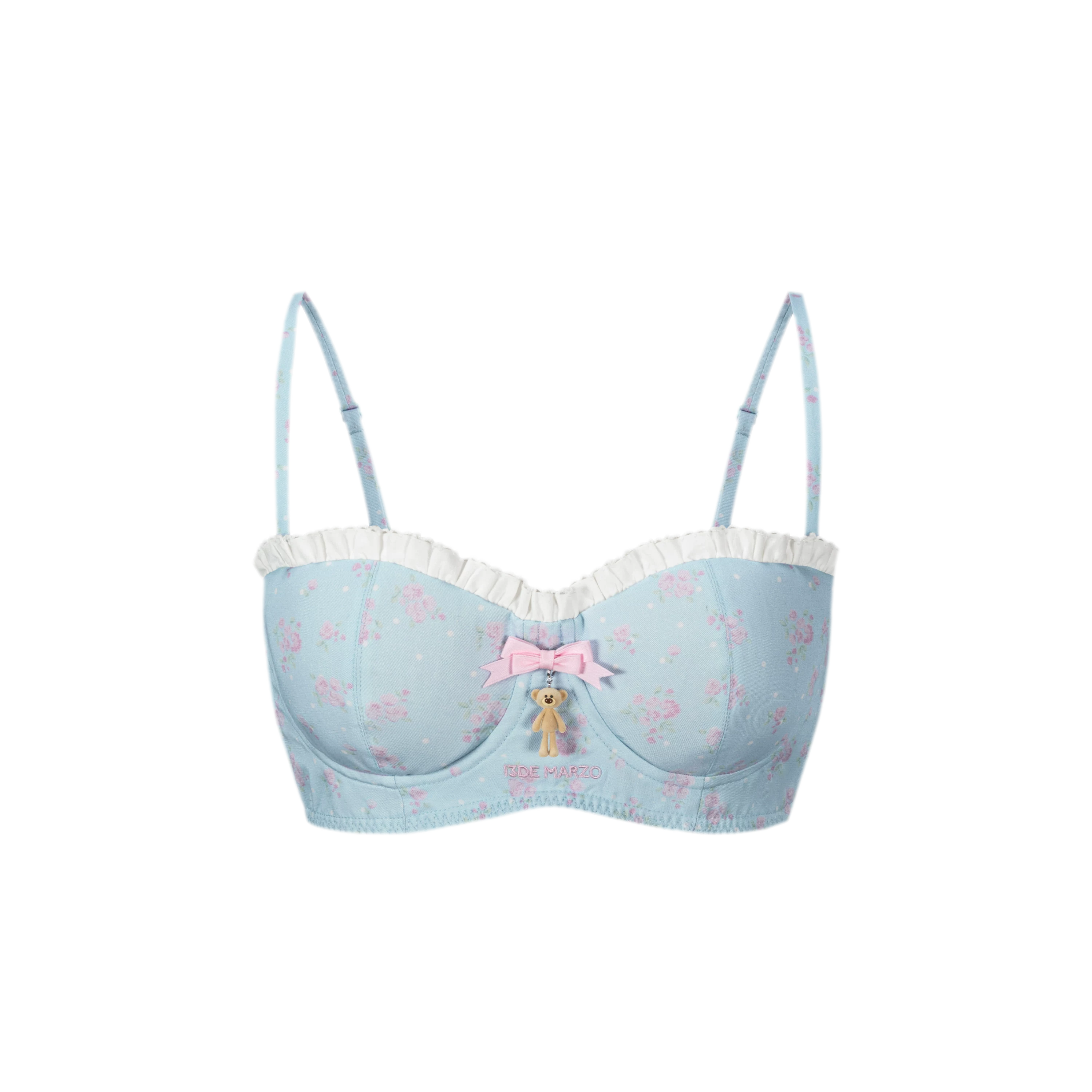 Floral Ruffle Corset Top