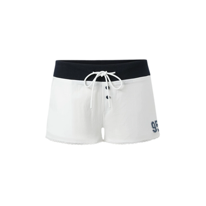 Korean Sporty Print Puff Sleeve Shirt &amp; Shorts