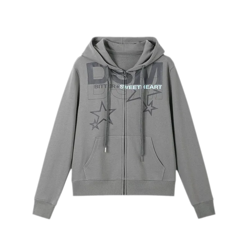 Loopback Fitted Zip-Up Hoodie